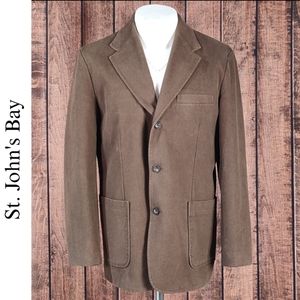 Retro Brown Heavy Cotton Twill 3 Button Single Vent Blazer Jacket Like N…
